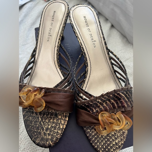house of dereon Shoes - House of Dereon Sandal with small heel size 8